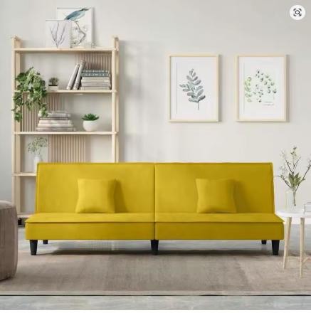 canape convertible jaune